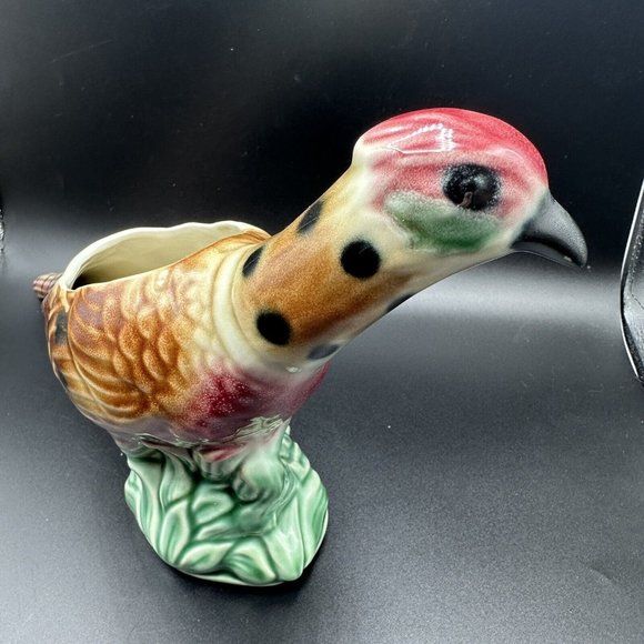 Vintage Bird Planter Pottery USA Ceramic Large 17"x8.5” Pheasant Marked Numbered - Picture 7 of 15